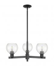 Innovations Lighting 716-3CR-BK-G122-6 - Athens - 3 Light - 28 inch - Matte Black - Stem hung - Flush Mount