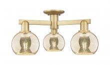 Innovations Lighting 716-3F-BB-G128-6 - Athens - 3 Light - 23 inch - Brushed Brass - Semi-Flush Mount
