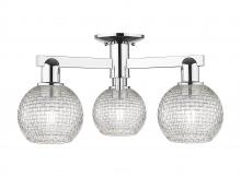 Innovations Lighting 716-3F-PC-G122C-6CL - Athens - 3 Light - 23 inch - Polished Chrome - Semi-Flush Mount