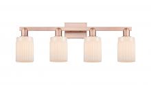 Innovations Lighting 716-4W-AC-G341 - Hadley - 4 Light - 32 inch - Antique Copper - Bath Vanity Light