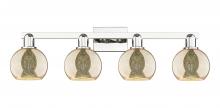 Innovations Lighting 716-4W-PN-G128-6 - Athens - 4 Light - 33 inch - Polished Nickel - Bath Vanity Light