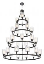 Innovations Lighting 820345-BK-G112-LED - Cobbleskill - 30 Light - 50 inch - Matte Black - Chain Hung - Chandelier