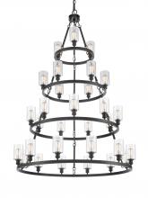 Innovations Lighting 820345-BK-G802-LED - Clymer - 30 Light - 50 inch - Matte Black - Chain Hung - Chandelier