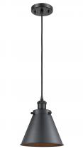 Innovations Lighting 916-1P-BK-M13 - Appalachian - 1 Light - 8 inch - Matte Black - Cord hung - Mini Pendant