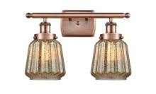 Innovations Lighting 916-2W-AC-G146 - Chatham - 2 Light - 16 inch - Antique Copper - Bath Vanity Light