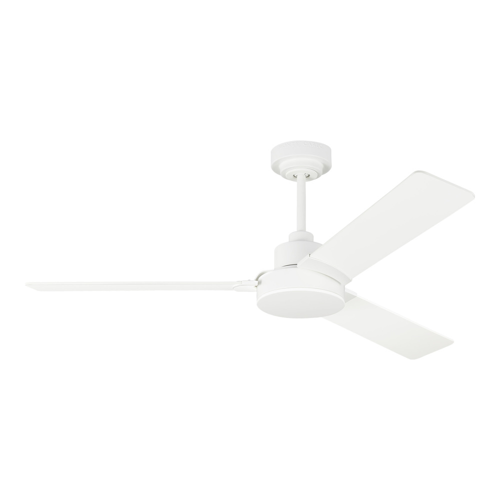 Jovie 52" Indoor/Outdoor Matte White Ceiling Fan with Wall Control and Manual Reversible Motor