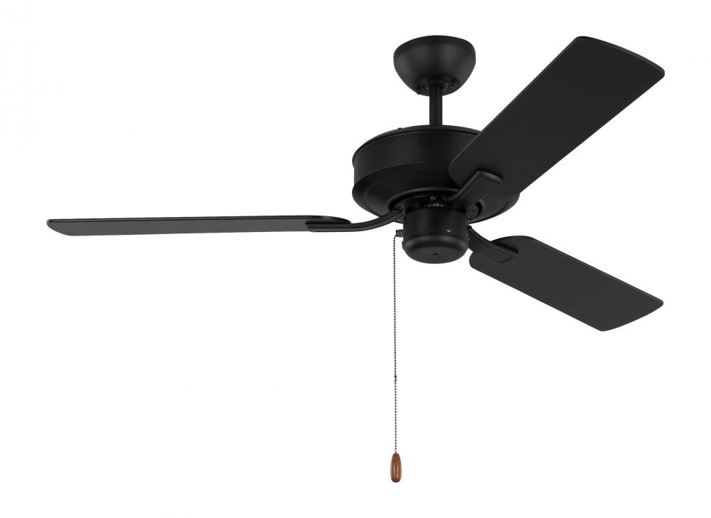 Linden 48'' traditional indoor midnight black ceiling fan with reversible motor