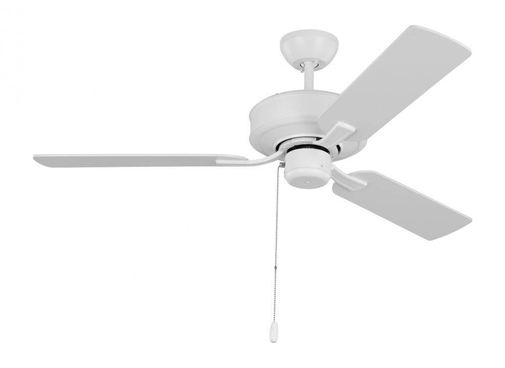 Linden 48'' traditional indoor matte white ceiling fan with reversible motor