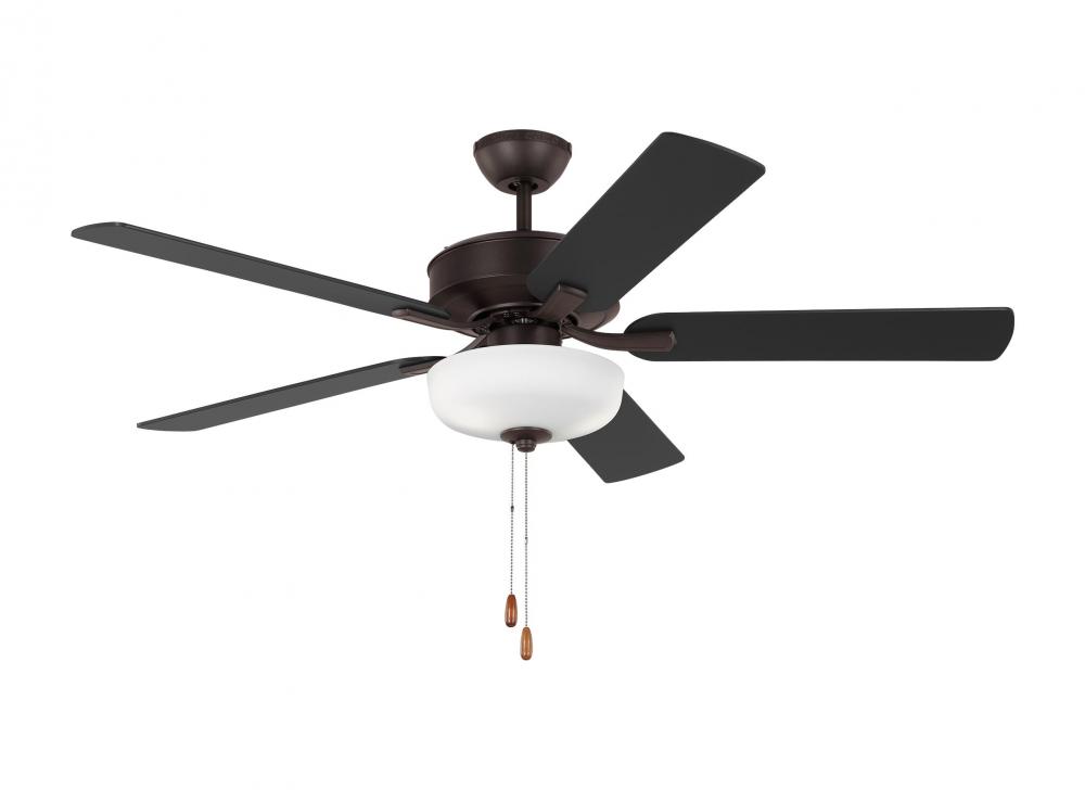 Linden 52'' traditional dimmable LED indoor bronze ceiling fan with light kit and reversible