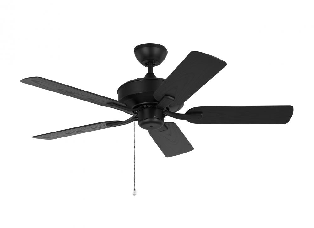 Linden 44'' traditional indoor/outdoor midnight black ceiling fan with reversible motor