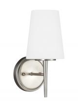 Generation Lighting 4140401-962 - Driscoll contemporary 1-light indoor dimmable bath vanity wall sconce in brushed nickel silver finis