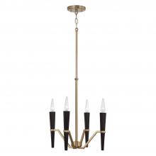 Capital 453841AB - 4-Light Chandelier in Aged Brass and Black