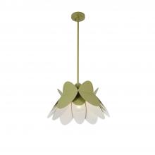 Kalco 517055WG - Flor 18 In Avocado Green Pendant