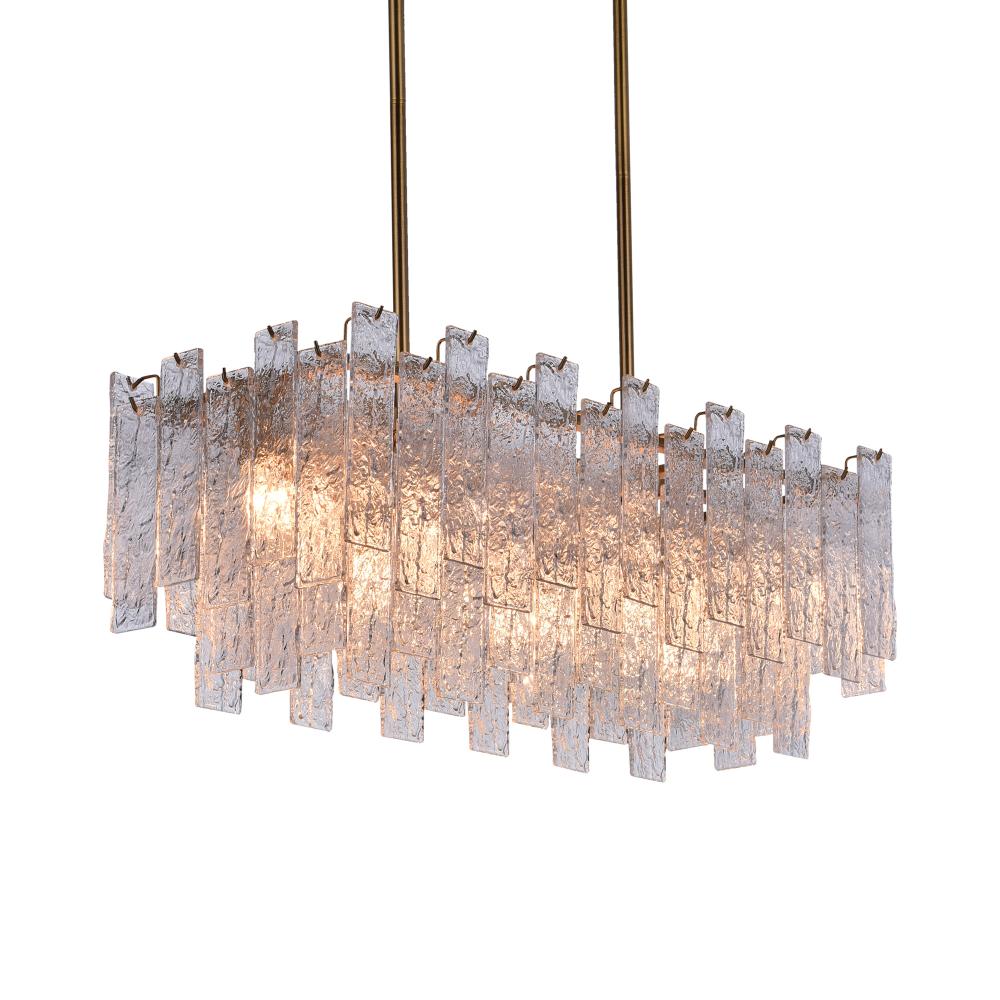 Flavia Long Crystal  Chandelier