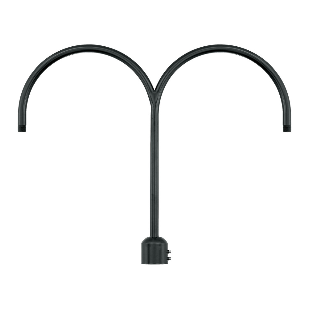 R Series Two Light Post Adapter Satin Black