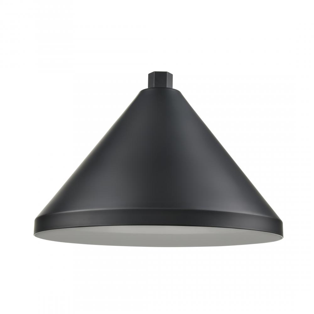 R Series 1-Light Wide Cone Satin Black