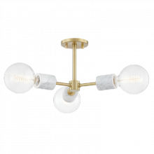 Mitzi by Hudson Valley Lighting H120603-AGB - Asime Semi Flush