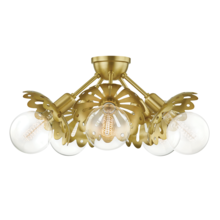 Mitzi by Hudson Valley Lighting H353605-AGB - Alyssa Semi Flush