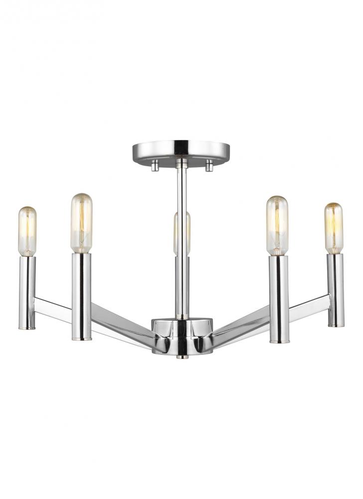 Five Light Semi-Flush Mount