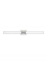 Visual Comfort & Co. Studio Collection 4604093S-05 - Kiel modern 1-light LED indoor dimmable large bath vanity wall sconce in chrome finish with white ar
