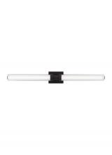 Visual Comfort & Co. Studio Collection 4604093S-112 - Kiel modern 1-light LED indoor dimmable large bath vanity wall sconce in midnight black finish with