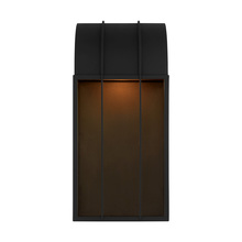 Visual Comfort & Co. Studio Collection LO1061TXB-L1 - Veronica modern outdoor 1-light large wall lantern in a textured black finish and clear glass cylind