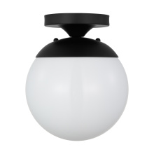 Visual Comfort & Co. Studio Collection 7518-112 - Leo - Hanging Globe One Light Wall / Ceiling Semi-Flush Mount with White Glass