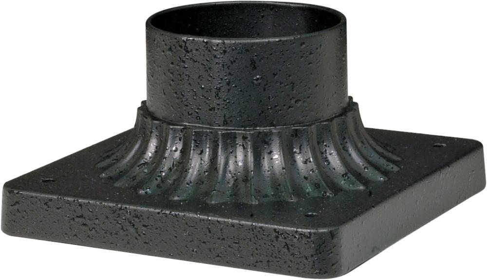 Pier Mount Base Square - Textured Black