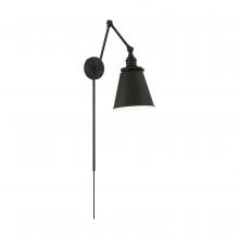 Nuvo 60/7369 - Bayard Swing Arm Lamp; Matte Black with Switch