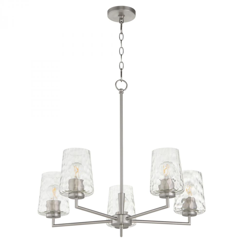 Goodwin 5 Light Chandelier, Satin Nickel