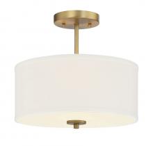 Savoy House Meridian M60008NB - 2-Light Ceiling Light in Natural Brass