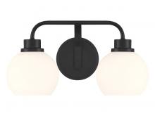 Savoy House Meridian M80080MBK - 2-Light Bathroom Vanity Light in Matte Black