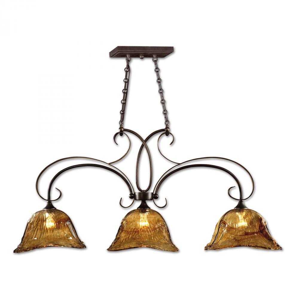 Uttermost Vetraio 3 Lt Bronze Kitchen Island Light