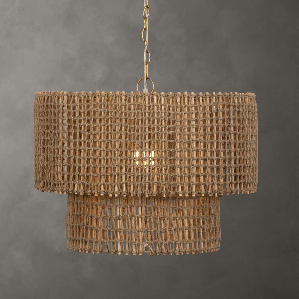 Uttermost Biswas Woven Jute 1 Light Pendant