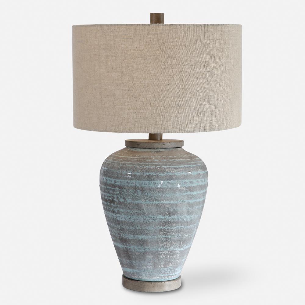 Uttermost Pelia Light Aqua Table Lamp