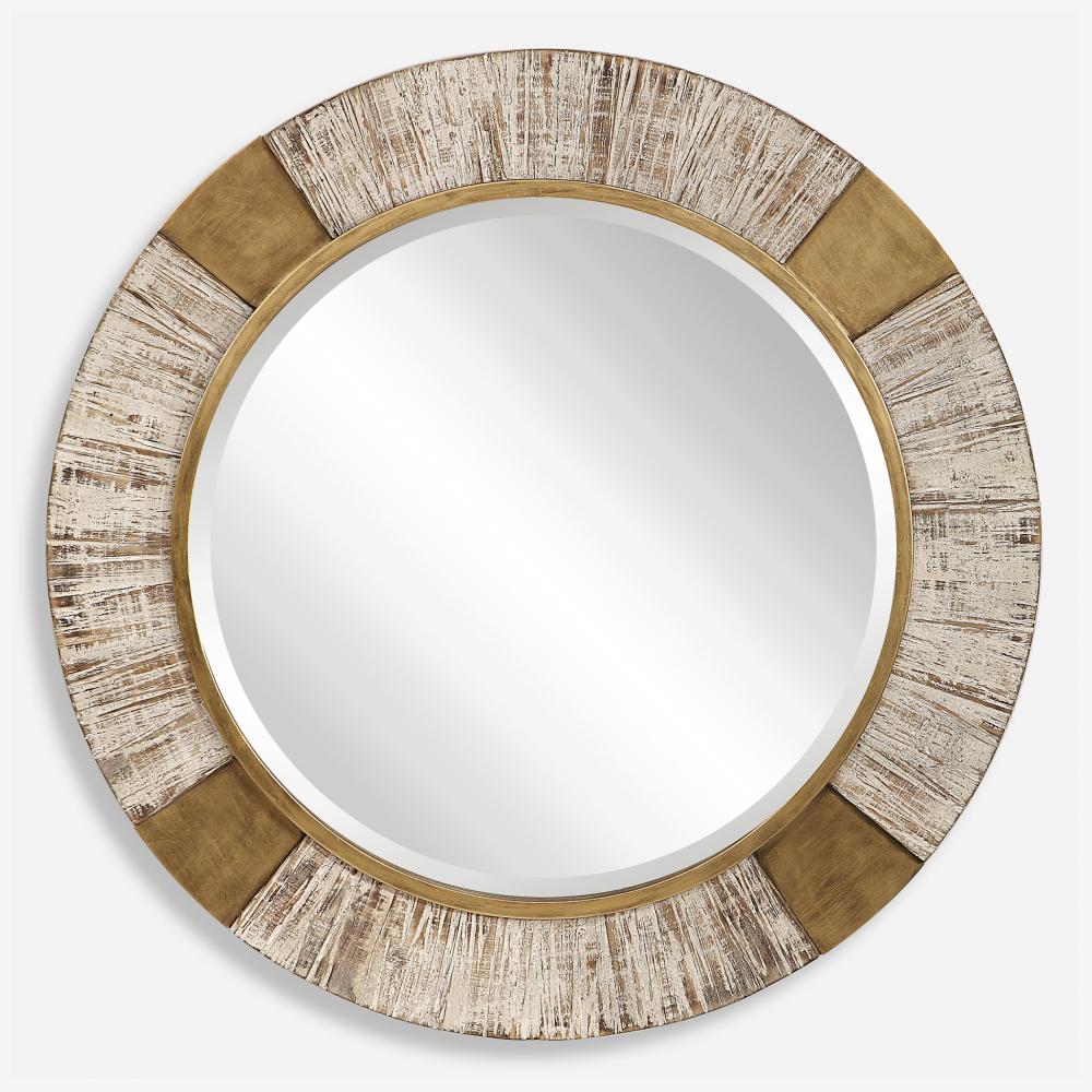 Reuben Gold Round Mirror