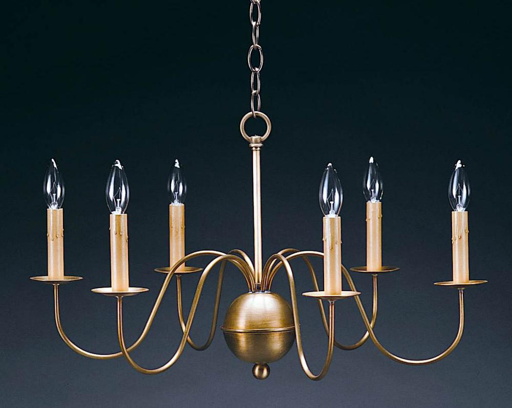 Hanging S-Arms Dark Brass 6 Candelabra Sockets