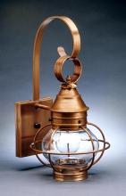 Northeast Lantern 2511-VG-MED-CLR - Caged Onion Wall Verdi Gris Medium Base Socket Clear Glass