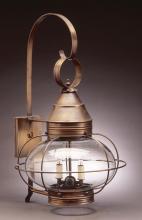 Northeast Lantern 2571-DB-MED-OPT - Caged Onion Wall Dark Brass Medium Base Socket Optic Glass