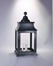 Northeast Lantern 5653P-DB-LT3-CLR - Pagoda Pier Dark Brass 3 Candelabra Sockets Clear Glass