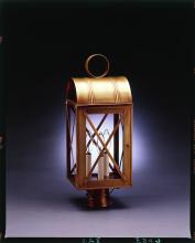 Northeast Lantern 6053-DB-LT3-CLR - Culvert Top X-Bars Post Dark Brass 3 Candelabra Sockets Clear Glass