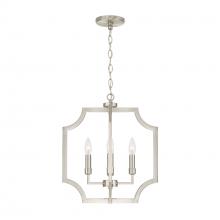 Austin Allen & Co. AA1037BN - 16"W x 18.50"H 4-Light Foyer Lantern Pendant in Brushed Nickel