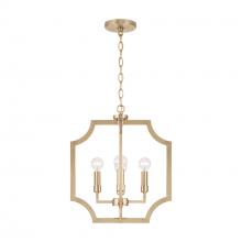 Austin Allen & Co. AA1037MA - 16"W x 18.50"H 4-Light Foyer Lantern Pendant in Matte Brass