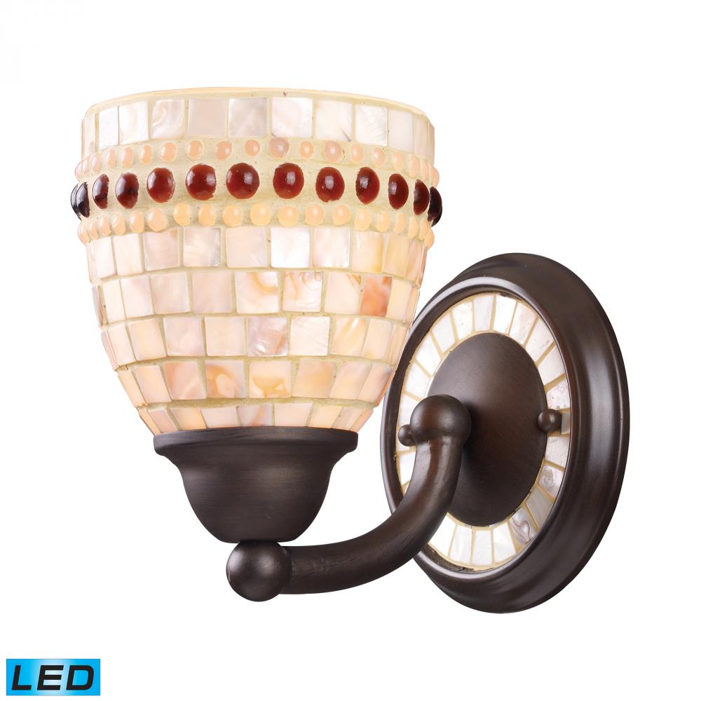 Roxana 1-Light Sconce in Aged Bronze - LED Offering Up To 800 Lumens (60 Watt Equivalent) with Full