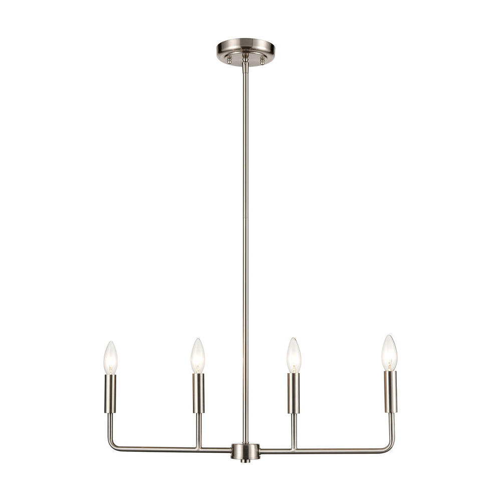 Thomas - Park Slope 25'' Wide 4-Light Chandelier - Brushed Nickel