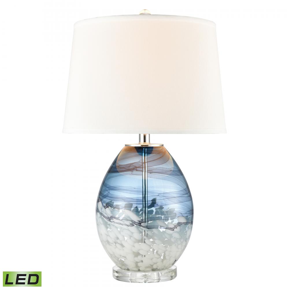 Livingstone 25'' High 1-Light Table Lamp - Blue - Includes LED Bulb