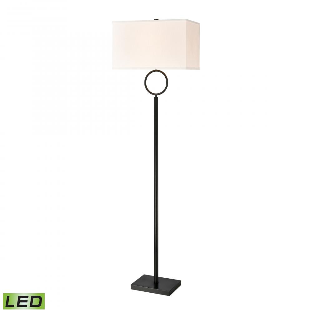Staffa 62'' High 1-Light Floor Lamp - Matte Black - Includes LED Bulb