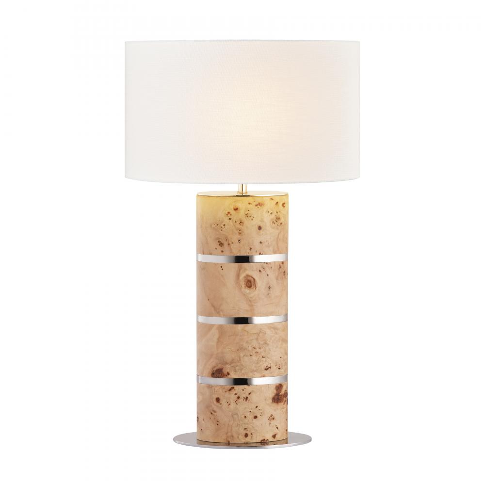 Cahill 28'' High 1-Light Table Lamp - Natural Burl - Includes LED Bulb