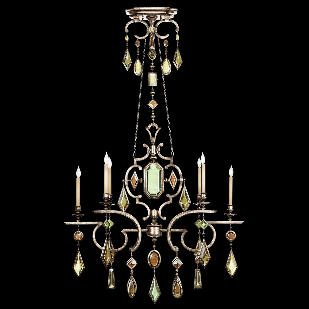 Encased Gems 50"W Oblong Chandelier