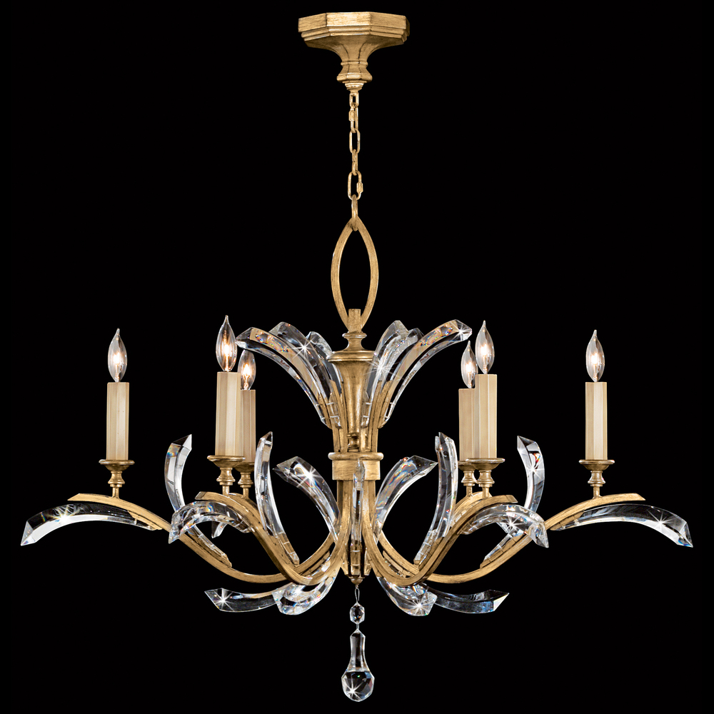 Beveled Arcs 42"W Round Chandelier